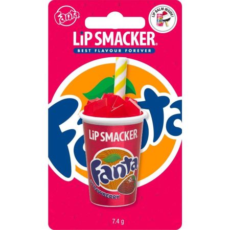 Lip Smacker Fanta Strawberry Granizado Lip Balm Bálsamo labial con diseño único suaviza e hidrata con delicioso y original sabor a fresa