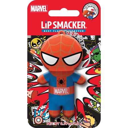 Lip Smacker Best Flavour Forever Spider-Man Bálsamo labial y divertido llavero lucha contra los labios secos y agrietados