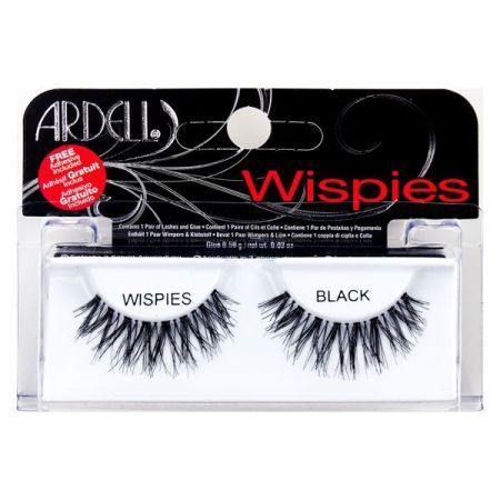Ardell Pestañas Postizas Wispies Black Pestañas postizas reutilizables con banda invisible para lograr uniformidad perfecta 2 uds