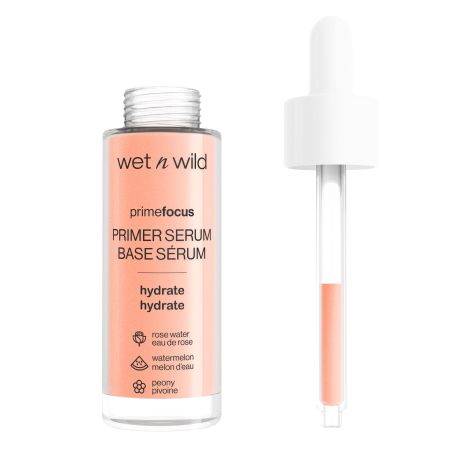 Wet N Wild Prime Focus Primer Serum Hydrate Prebase de maquillaje sérum hidratante prepara y refina la piel