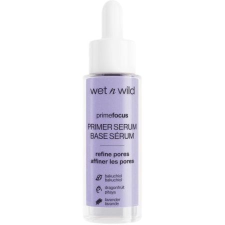 Wet N Wild Prime Focus Primer Serum Refine Pores Prebase de maquillaje sérum refina poros difumina y suaviza el aspecto de la piel