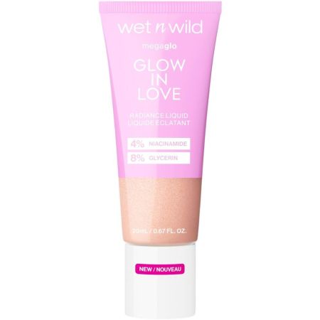 Wet N Wild Megaglo Glow In Love Radiance Liquid Iluminador líquido aporta sutil toque de color acabado juvenil