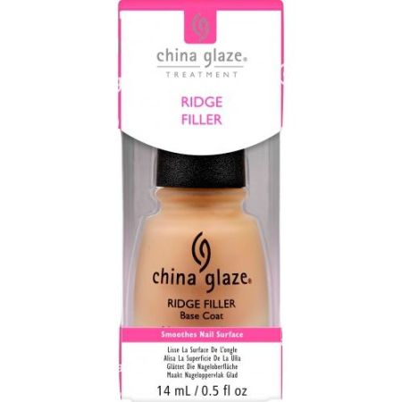 China Glaze Ridge Filler Base Coat Tratamiento base rellena y maquilla estrías para manicura y pedicura acabado mate