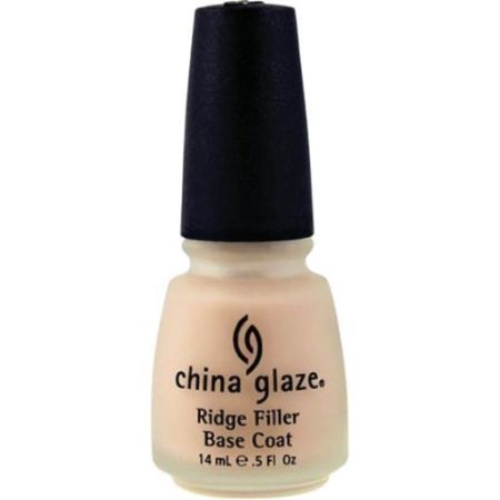 China Glaze Ridge Filler Base Coat Tratamiento base rellena y maquilla estrías para manicura y pedicura acabado mate