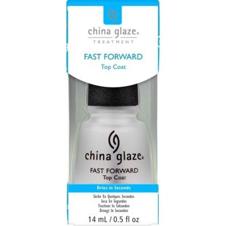 China Glaze Fast Forward Top Coat Tratamiento superior penetra y seca de forma rápida