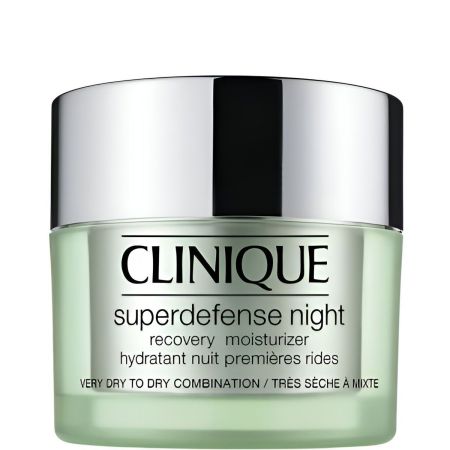 Clinique Superdefense Night Recovery Moisturizer Crema de noche hidratante para primeras arrugas para una piel revitalizada 50 ml