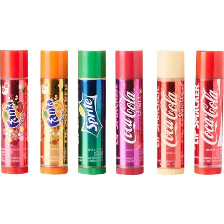 Lip Smacker Coca Cola Lata Plana Bálsamos labiales de diferentes sabores ideal para regalar hidratan y refrescan 6 uds