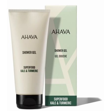 Ahava Kale & Turmeric Shower Gel Gel de ducha y baño con minerales hidratantes antioxidantes 200 ml