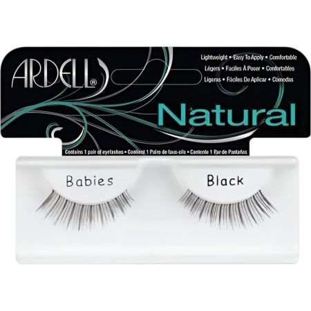 Ardell Pestañas Postizas Natural Babies Black Pestañas postizas reutilizables y fáciles de aplicar para lograr uniformidad perfecta 2 uds