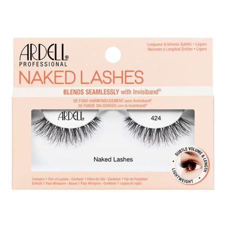 Ardell Pestañas Postizas Naked Lashes 424 Pestañas postizas suaves y ligeras con banda invisible para gran longitud y volumen