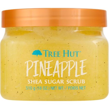Tree Hut Piña Exfoliante De Azúcar De Karité Exfoliante corporal aromático nutre profundamente dejand  aroma agradable a naranja en la piel 510 gr