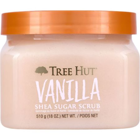 Tree Hut Vanilla Exfoliante De Azúcar De Karité Exfoliante corporal aromático nutre profundamente dejando aroma delicioso a vainilla en la piel 510 gr