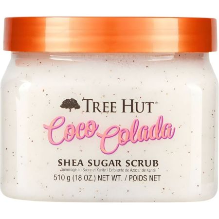 Tree Hut Coco Colada Exfoliante De Azúcar De Karité Exfoliante corporal aromático nutre profundamente dejando aroma veraniego a coco en la piel 510 gr
