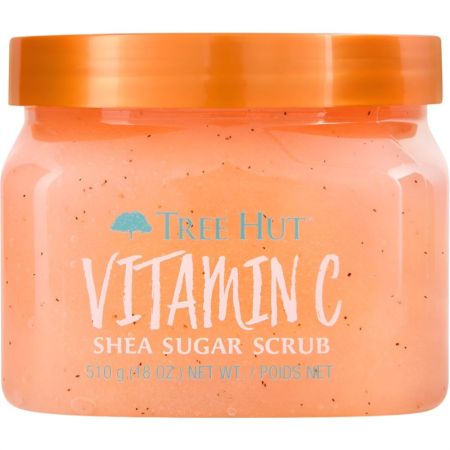 Tree Hut Vitamin C Exfoliante De Azúcar De Karité Exfoliante corporal aromático nutre profundamente dejand  aroma agradable a naranja en la piel 510 gr