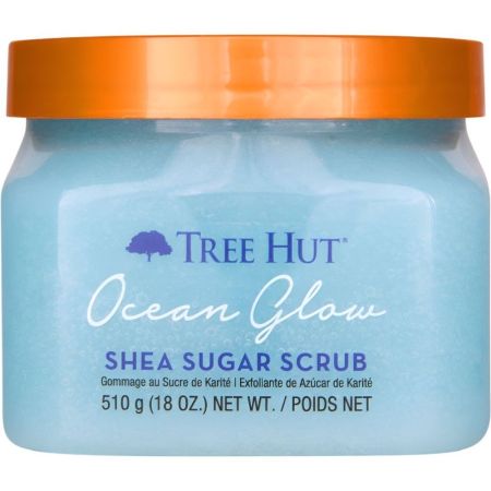 Tree Hut Ocean Glow Exfoliante De Azúcar De Karité Exfoliante corporal aromático nutre profundamente dejando aroma agradable en la piel 510 gr