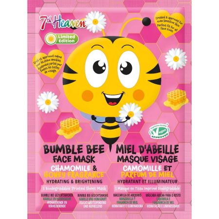 7th Heaven Bumble Bee Face Mask Mascarilla biodegradable y refrescante con forma de abeja