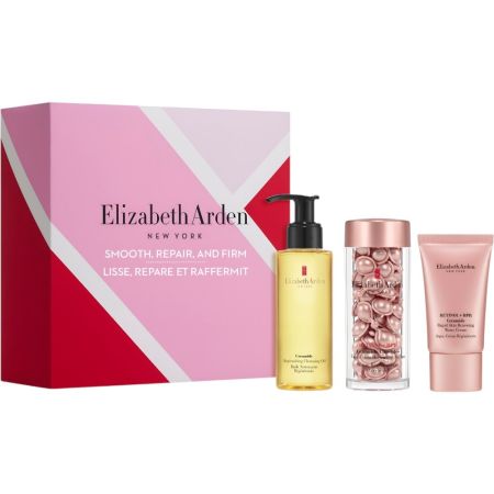 Elizabeth Arden Retinol + Hpr Ceramide Capsules Rapid Skin Serum Estuche Sérum alisador de arrugas en cápsulas suaviza retexturiza unifica el tono e ilumina 60 uds