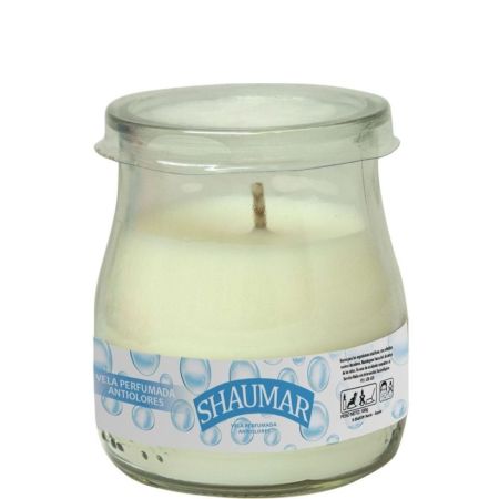 Shaumar Vela Perfumada Antiolores Vela de cera vegetal perfumada en vaso de cristal 100% reciclable 100 gr