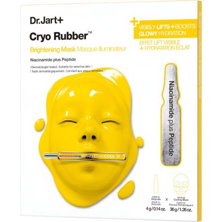 Dr.Jart+ Cryo Rubber Brightening Mask Mascarilla en dos pasos ayuda a elevar visiblemente la piel iluminando e hidratando en solo 20 minutos