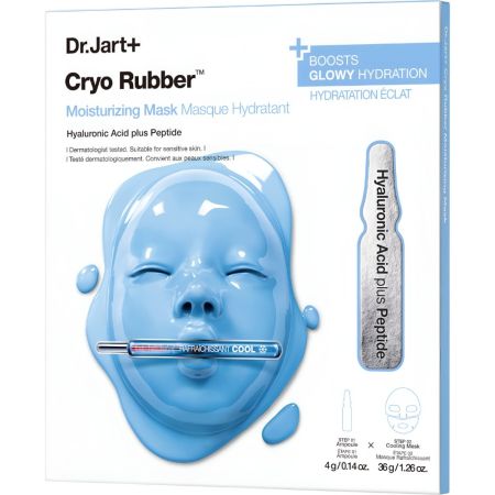 Dr.Jart+ Cryo Rubber Moisturizing Mask Mascarilla en dos pasos inspirada en la crioterapia hidrata y enfría la piel con ácido hialurónico
