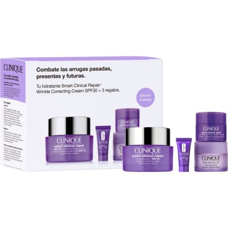 Clinique Smart Clinical Repair Wrinkle Correcting Cream Spf30 Estuche Crema de día hidratante y ultranutritiva corrige líneas y arrugas para piel más elástica y rejuvenecida 50 ml