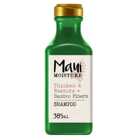 Maui Moisture Thicken & Restore + Bamboo Fibers Shampoo Champú de fibras de bambú cabello fortalecido y reparado 385 ml