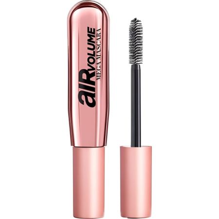 L'Oreal Air Volume Mega Mascara Máscara de pestañas con cepillo de doble cerda da volumen y longitud 24 horas
