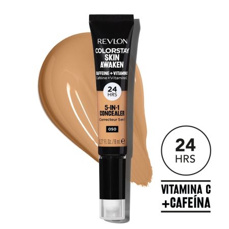 Revlon Colorstay Skin Awaken 5-In-1 Concealer Corrector de ojeras con cafeína y vitamina ilumina y perfecciona acabado muy natural 24 horas