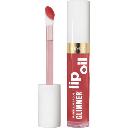 Revlon Super Lustrous Glimmer Lip Oil Aceite labial hidratante de fórmula ligera y no pegajoso ofrece acabado voluminoso y brillante