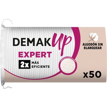 Demak-Up Discos Desmaquillantes Expert Ovalados Discos desmaquillantes redondos eliminan con suavidad impurezas y residuos 50 uds
