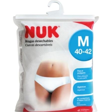 Nuk Braguita Desechable Talla M (40-42) Braguita desechable muy confortable e higiénica ideal para el postparto 4 uds