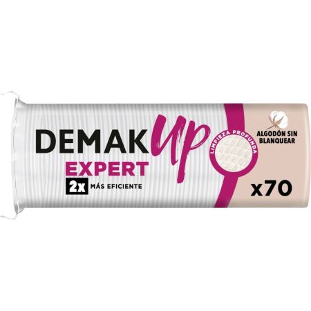 Demak-Up Discos Desmaquillantes Expert Redondos Discos desmaquillantes redondos eliminan con suavidad impurezas y residuos 70 uds