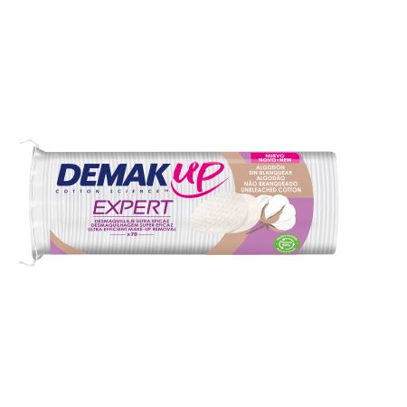 Demak-Up Discos Desmaquillantes Expert Redondos Discos desmaquillantes redondos eliminan con suavidad impurezas y residuos 70 uds