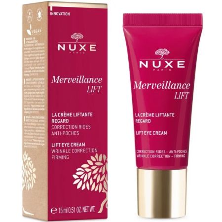 Nuxe Merveillance Lift La Crème Liftante Regard Contorno de ojos efecto lifting bolsas reducidas arrugas rellenas y párpados levantados 15 ml