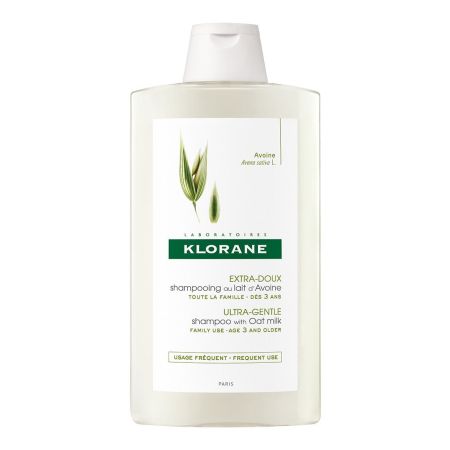 Klorane Ultra-Gentle Shampoo With Oat Milk Champú extrasuave suaviza y protege el cabello ayudando a desenredarlo fácilmente 400 ml