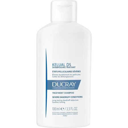 Ducray Kelual Ds Shampooing Traitant Antipelliculaire Champú elimina de manera duradera la caspa y alivia el cuero cabelludo 100 ml