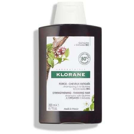 Klorane Strengthening-Thinning Hair Shampoo With Quinine Champú fortificante para cabello debilitado o para caída de cabello 200 ml