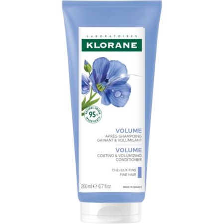 Klorane Fibras De Lino Bio Volumen Acondicionador Acondicionador con fibras vegetales ofrece volumen inmediato y duradero para cabello fino 200 ml