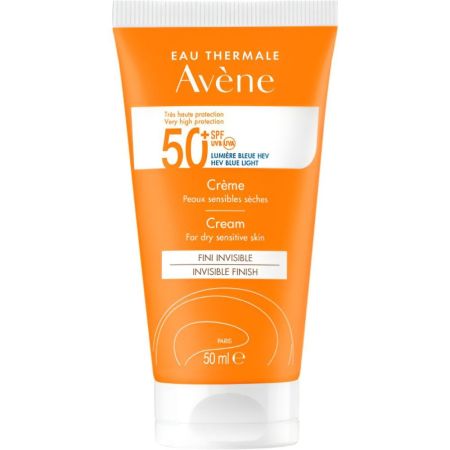 Avène Créme Spf 50+ Crema solar facial resistente al agua de rápida absorción y acabado no graso 50 ml