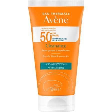 Avène Cleanance Anti-Imperfections Spf 50+ Protector solar facial antiimperfecciones ayuda a prevenir la aparición de marcas ofreciendo una piel sin brillos 50 ml