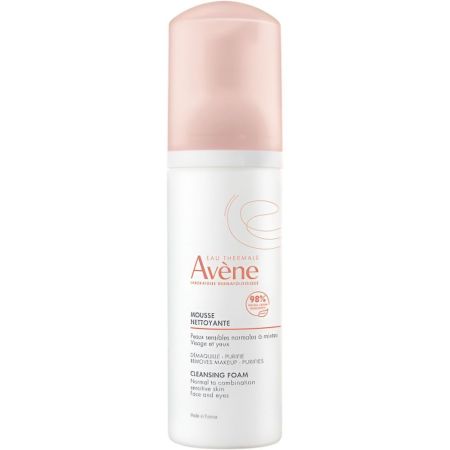 Avène Mousse Nettoyante Espuma facial limpiadora rostro y ojos limpia y desmaquilla con suavidad 150 ml