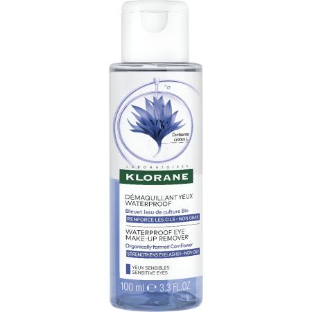 Klorane Waterproof Eye Make-Up Remover Sensitive Eyes Desmaquillante de ojos bifásico gran suavidad y eficacia 100 ml