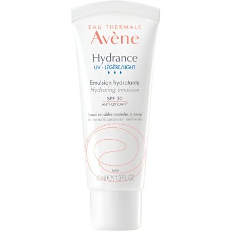 Avène Hydrance Emulsion Hydratante Spf 30+ Crema ligera sin parabenos calma matifica e hidrata la piel 40 ml