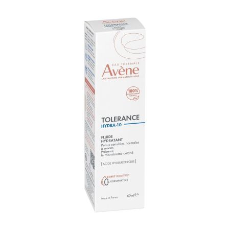 Avène Tolerance Hydra-10 Fluide Hydratant Fluido facial hidrata intensamente y respeta la piel 48 horas