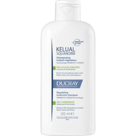 Ducray Squanorm Shampooing Traitant Antipelliculaire Champú anticaspa calma picores y rojeces para cabello graso 200 ml