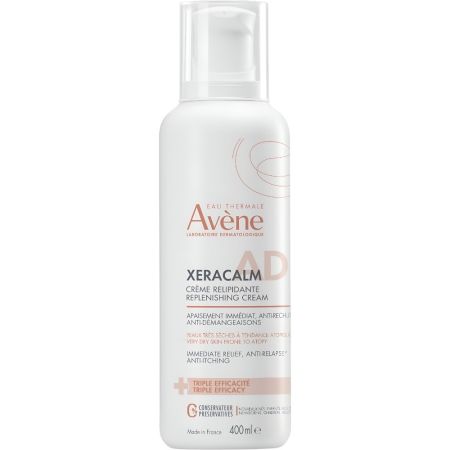 Avène Xeracalm A.D Crème Relipidante Crema corporal nutre la sequedad moderada y calma las sensaciones de picor 400 ml