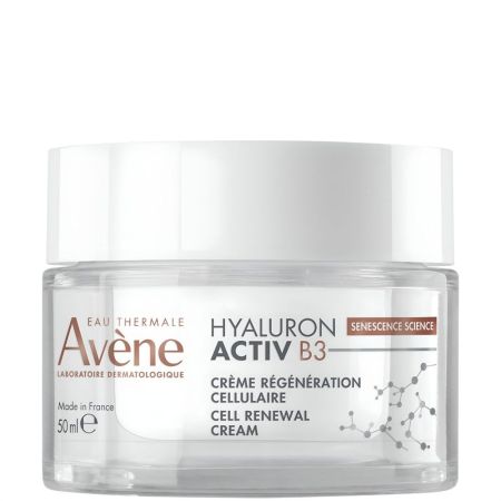 Avène Hyaluron Activ B3 Crème Régénération Celluilaire Crema facial de día antiedad regeneradora de textura aterciopelada reafirma corrigiendo arrugas para piel más joven 50 ml