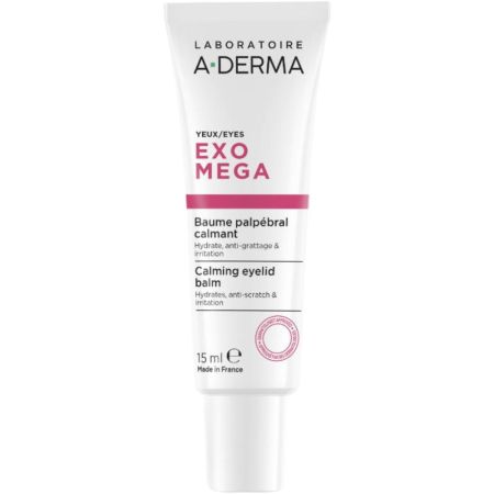 A-Derma Exomega Eyes Baume Palpébral Calmant Tratamiento facial nutritivo calma de forma duradera los párpados reactivos con tendencia al eczema atópico 15 ml