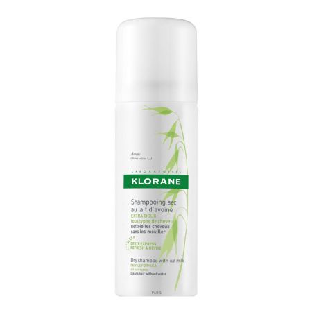 Klorane Dry Shampoo With Oar Milk Champú en seco absorbe el exceso de sebo del cabello devolviéndole un aspecto limpio 50 ml