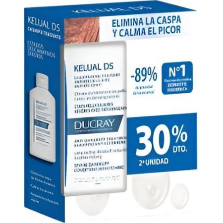 Ducray Kelual Ds Shampooing Traitant Antipelliculaire Estuche Champú elimina de manera duradera la caspa y alivia el cuero cabelludo 2x100 ml